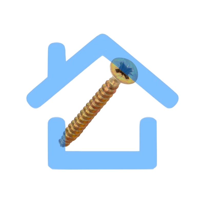 Саморез универсальный KRANZ 4х40, желтый цинк, короб (200 шт./уп.)