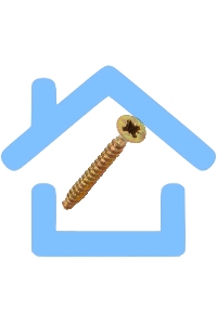 Саморез универсальный KRANZ 4х40, желтый цинк, короб (200 шт./уп.)