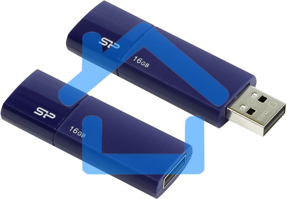 Флешка USB R/W 16Gb, Silicon Power Ultima U05, USB 2.0, синий