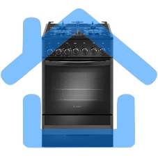 Плита комбинированная Gefest ПГЭ 5502-02 0044 черный, конфорок 4 газовых, духовка 55 л, 50 см x 85 см x 58.5 см