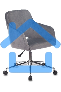 Кресло офисное Бюрократ CH-380SL серая жемчужина Italia 26, крестовина металл хром