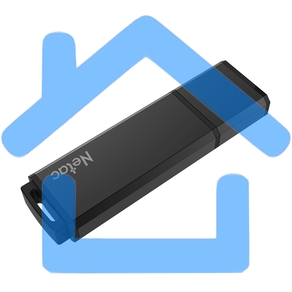 Флешка USB R/W Netac U351 NT03U351N-064G-30BK, 64Gb, USB3.0, с колпачком, металлическая черная