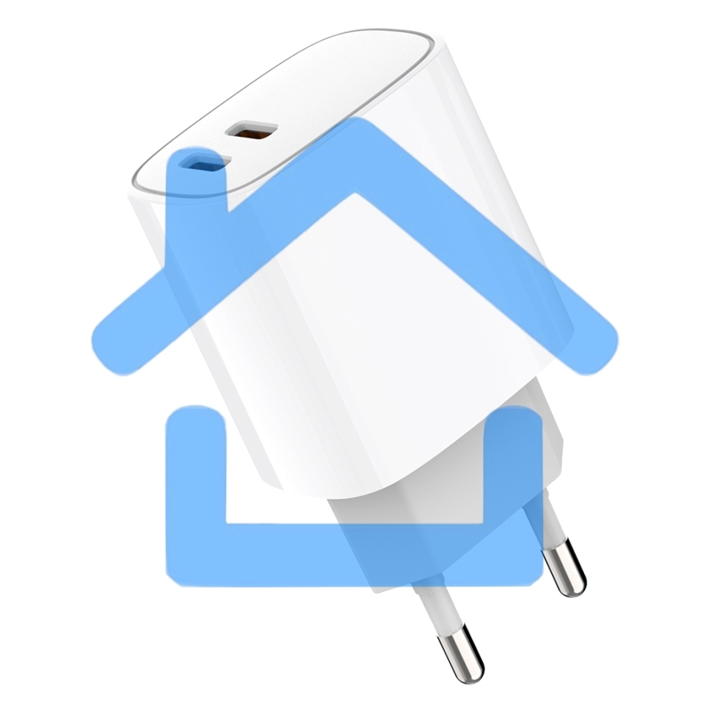 Сетевое зарядное устройство с двумя портами USB-C + USB-C, 20Вт Rexant