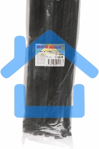 Хомут-стяжка кабельная нейлоновая Rexant 450 x7,6 мм, черная, упаковка 100 шт.