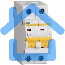 Выключатель автоматический модульный 2п B 32А 4.5кА ВА47-29 ИЭК MVA20-2-032-B