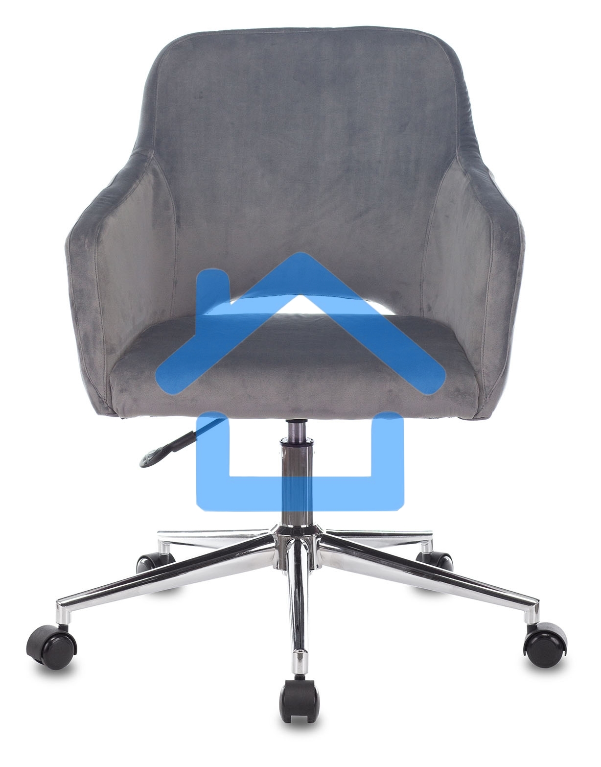 Кресло офисное Бюрократ CH-380SL серая жемчужина Italia 26, крестовина металл хром