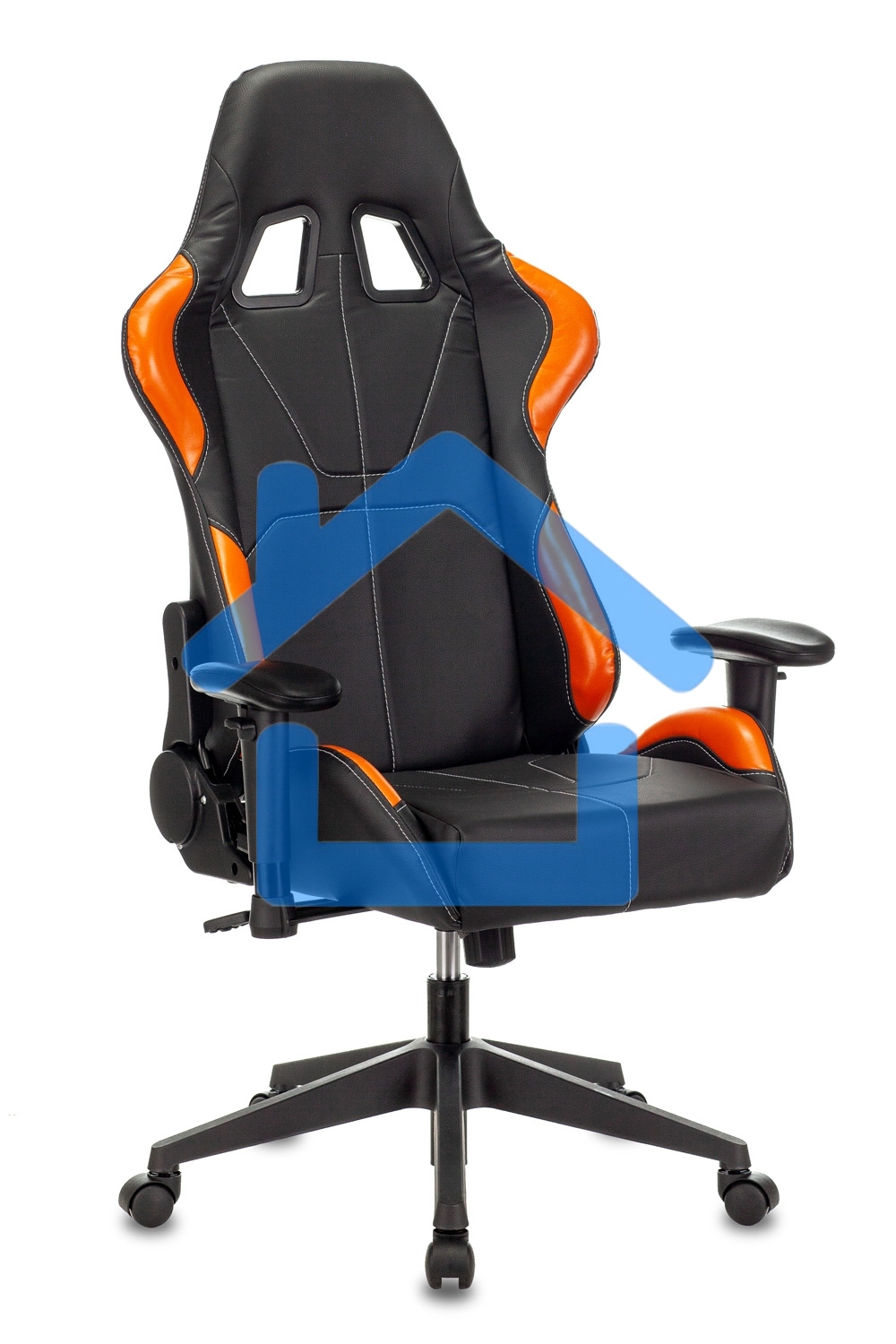 Кресло игровое Zombie VIKING 5 AERO черный/оранжевый искусственная кожа с подголов. крестовина пластик