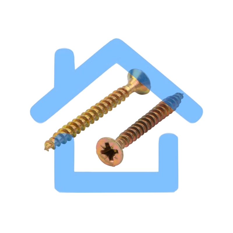 Саморез универсальный KRANZ 4х40, желтый цинк, короб (200 шт./уп.)