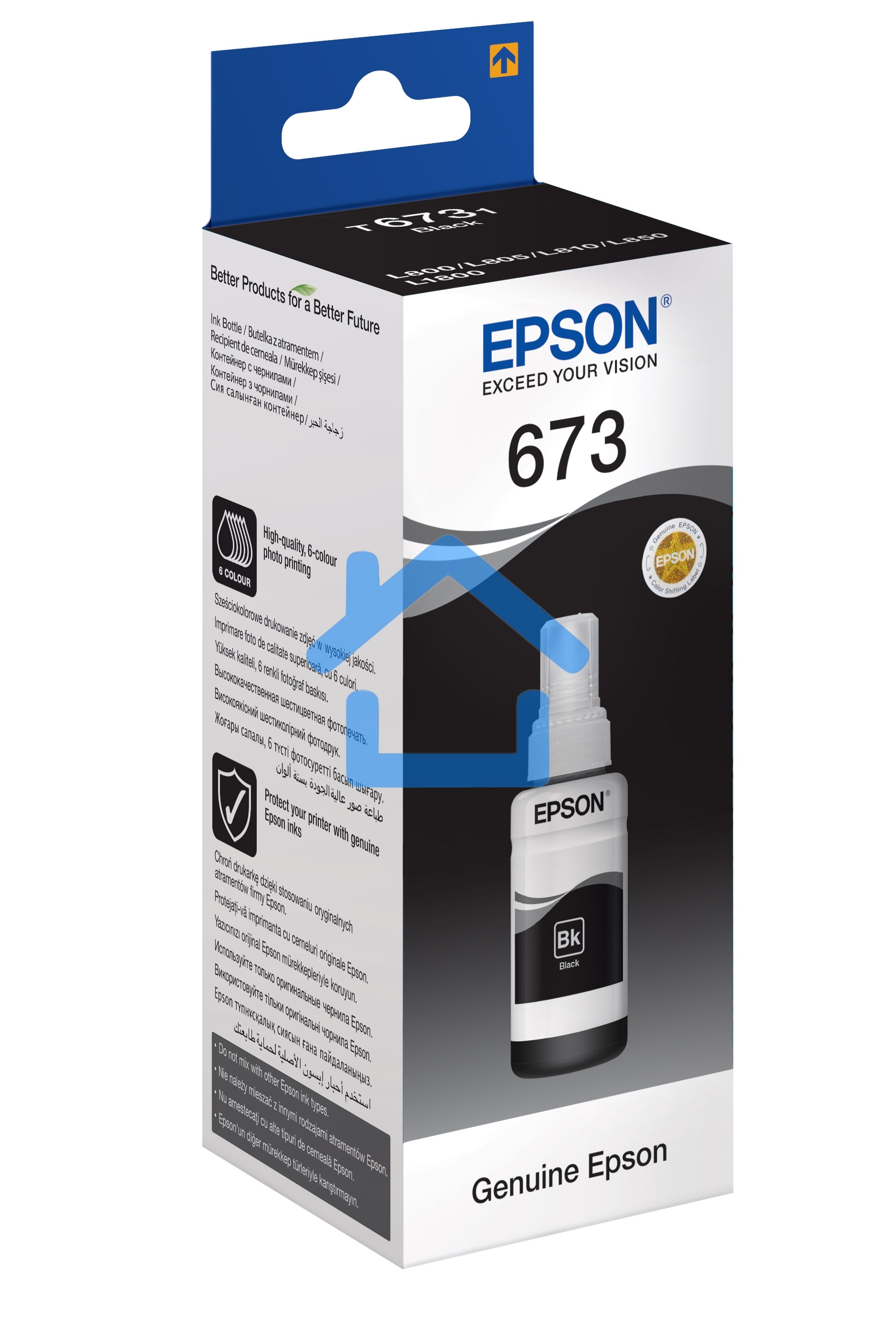 Чернила EPSON C13T67314A Epson для L800 черный 70 мл