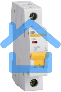 Выключатель автоматический модульный 1п D 4А 4.5кА ВА47-29 ИЭК MVA20-1-004-D