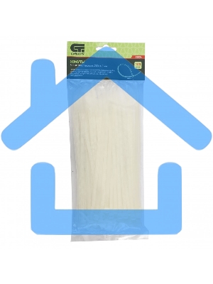 Хомуты, 200 х 4,8 мм, пластиковые, белые, 100 шт. Сибртех