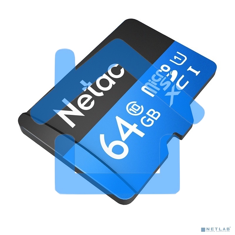 Флеш карта microSDHC 64Gb Netac P500 <NT02P500STN-064G-R> (с SD адаптером) 80MB/s