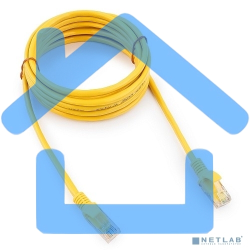 Патч-корд медный UTP Cablexpert PP10-3M/Y кат.5e, 3м, литой, многожильный (желтый)
