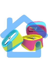 Точилка для карандашей ручная Deli ER00903 U-touch, 1 отверстие, пластик/резина ассорти, туба