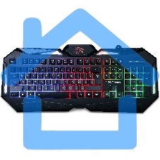 Клавиатура Qumo Spirit, проводная, 104 клавиши, встроенная радужная подсветка.