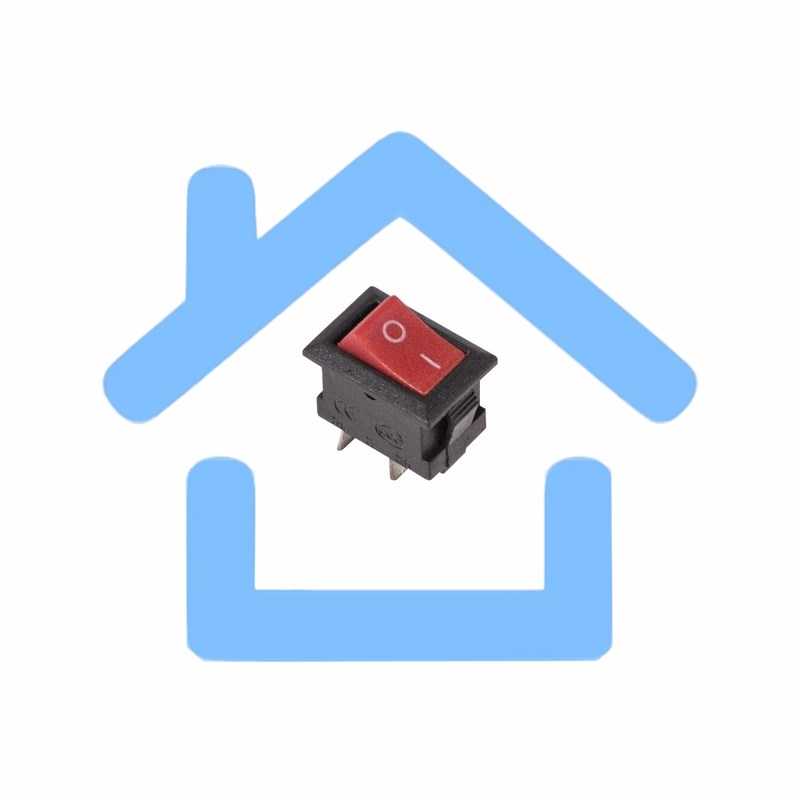 Выключатель клавишный 250V 3А (2с) ON-OFF красный Micro Rexant