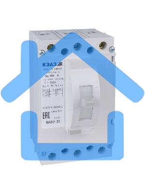 Выключатель автоматический ВА57-31-340010 80А 1200Im 690AC УХЛ3 КЭАЗ 108428