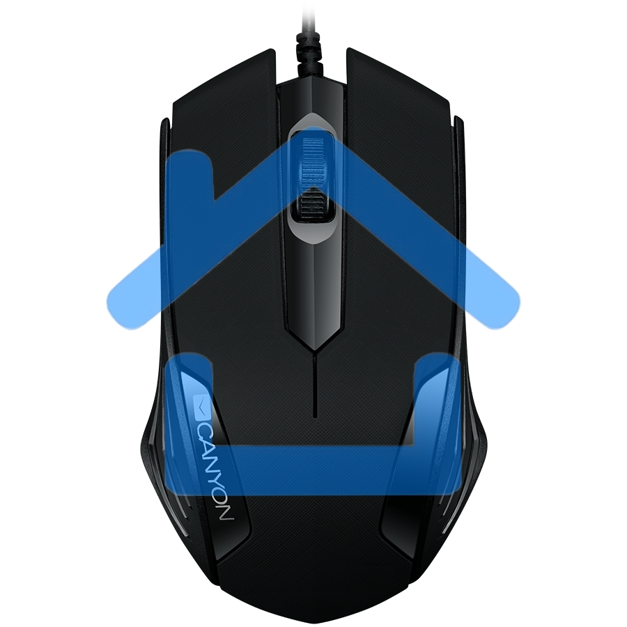 Мышь проводная Canyon CM-02 черный, 1000 dpi, USB, кнопки - 3