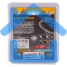 Диск алмазный отрезной Denzel 115 х 22,2мм, сплошной, супертонкий, горячий пресс, сухой/мокрый рез