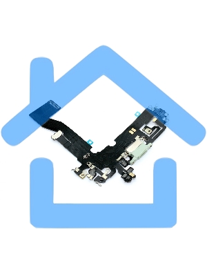 Шлейф с разъемом зарядки и микрофоном для Apple iPhone 12, iPhone 12 Pro, зеленый