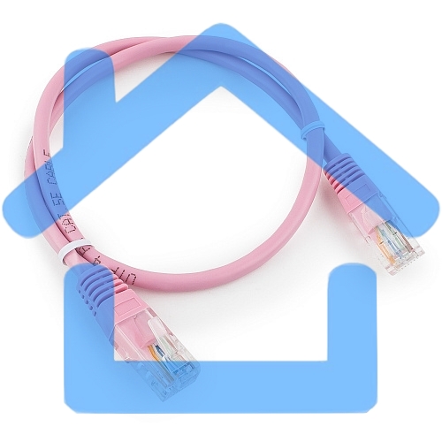 Патч-корд UTP Cablexpert кат.5e, 0.5м, литой, многожильный, розовый