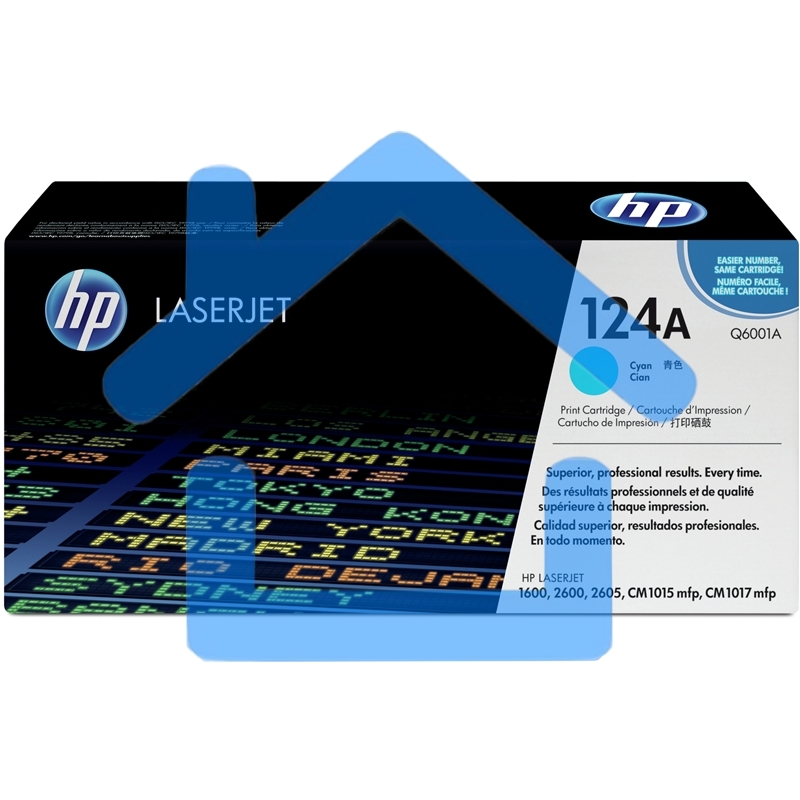 Картридж лазерный HP Q6001A голубой для Color LaserJet 2600 2000стр.
