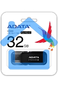 Флешка USB ADATA UV240 (AUV240-32G-RBK), 32 Gb, USB 2.0, R/W 15/5, черный