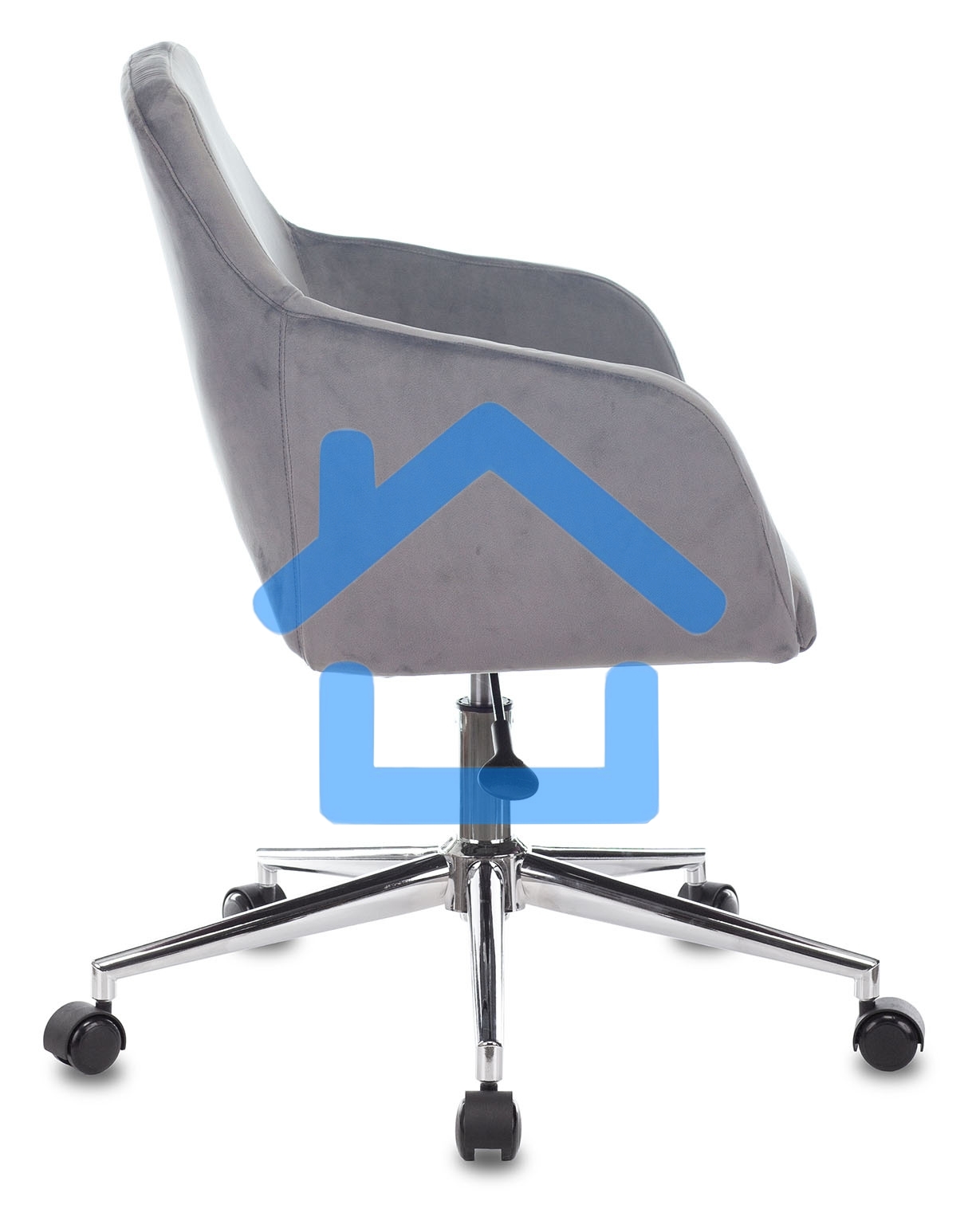 Кресло офисное Бюрократ CH-380SL серая жемчужина Italia 26, крестовина металл хром