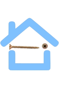 Саморез универсальный KRANZ 5х50, желтый цинк, короб (100 шт./уп.)