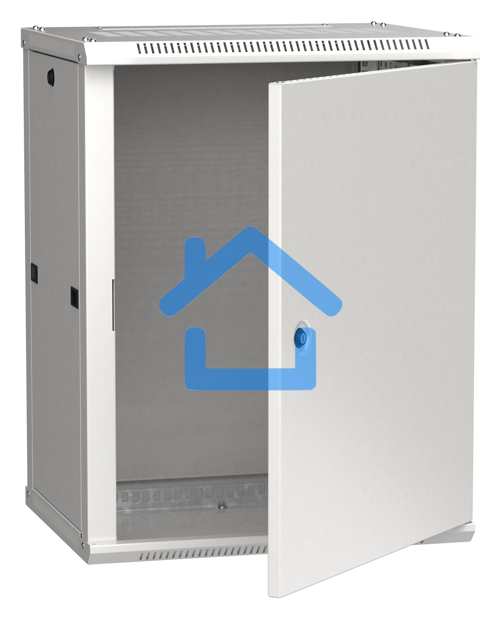 Шкаф монтажный ITK LINEA W (LWR3-12U64-MF) настенный 12U 600x450мм пер.дв.металл 90кг серый 350мм 29кг 200град. IP20 IK10 сталь