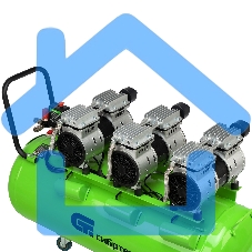 Компрессор безмаслянный малошумный МБ 2250/100, 2250 Вт, 100л, 400 л/мин Сибртех