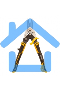 Ножницы по металлу,270мм, прямой рез,сталь-CrMo, трехкомп.рук-ки Denzel