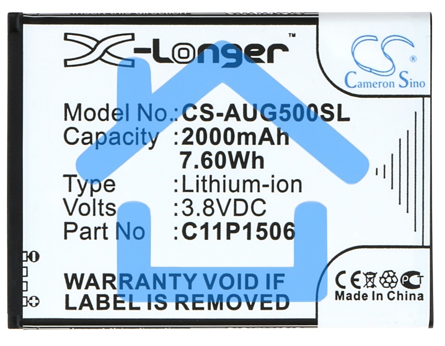 Аккумулятор CameronSino CS-AUG500SL C11P1506 для ASUS ZenFone Go (ZC500TG)3.8V / 2000mAh / 7.60Wh