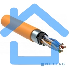 Кабель связи витая пара ITK LC1-C604-327 F/UTP кат.6 4x2x23AWG LSZH оранжевый (305м)