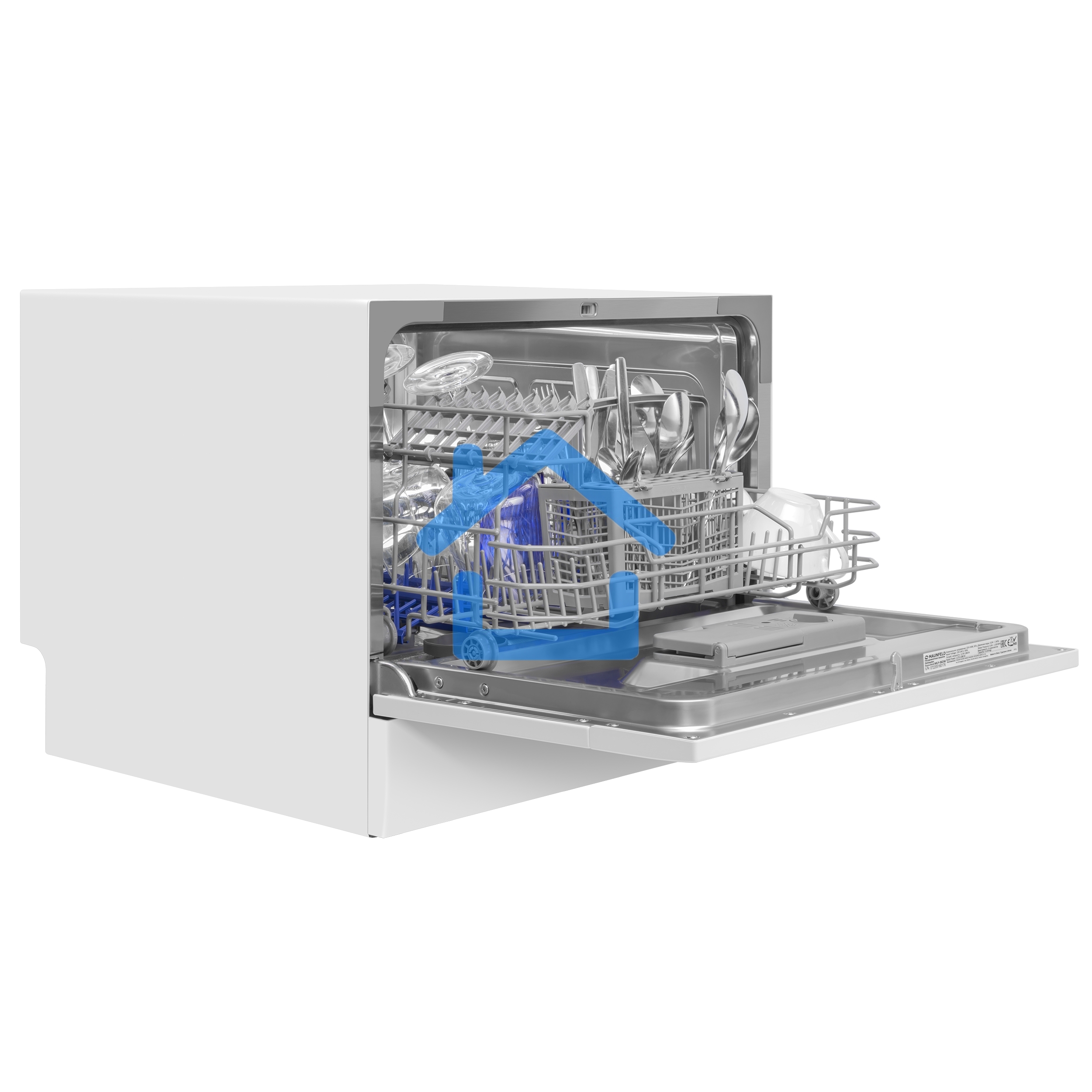 Встраиваемая посудомоечная машина Maunfeld MLP-06DW, белый, 44.8 см, 6 компл., 49 дБ, класс A+