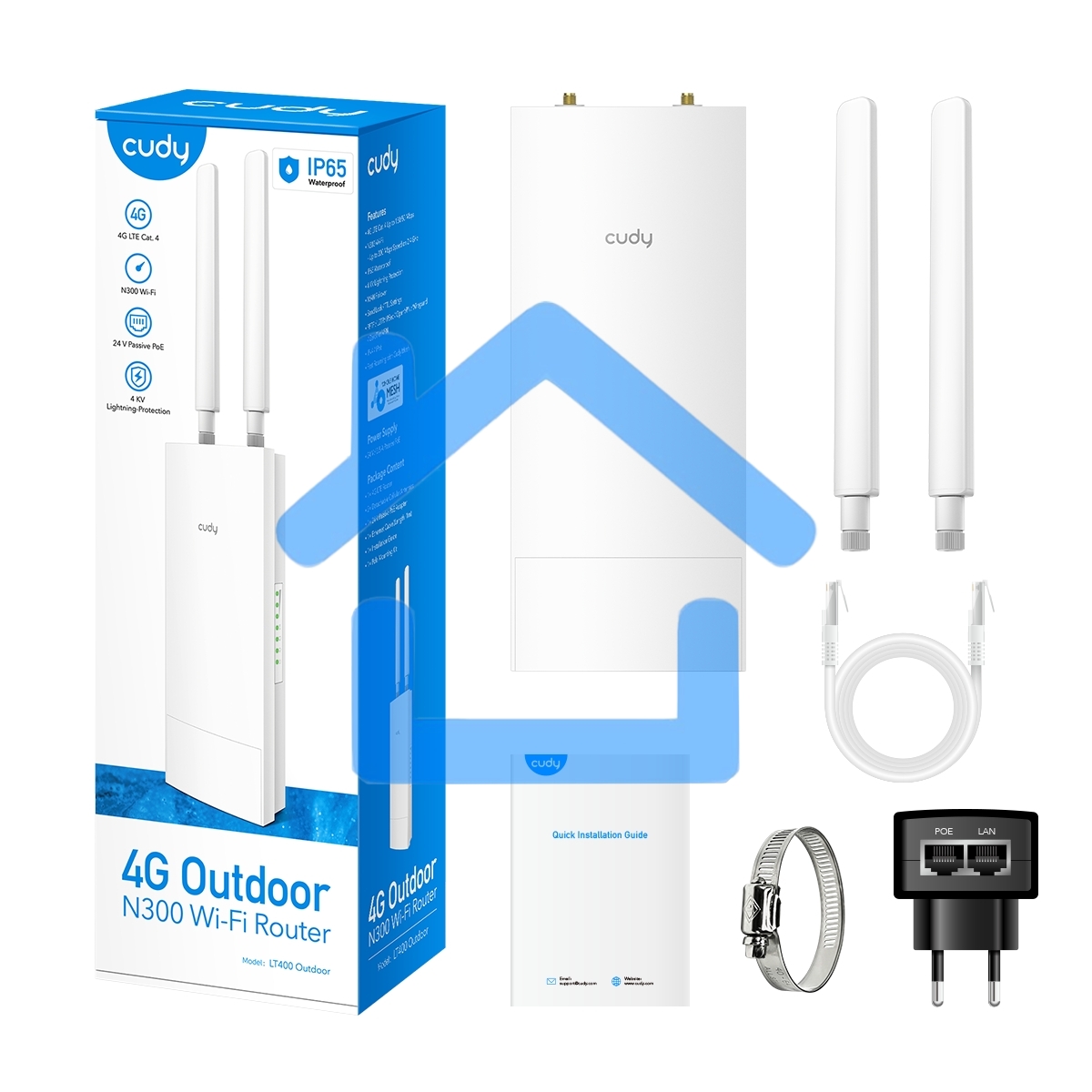 Точка доступа Cudy LT400 (LT400 OUTDOOR) N300 3G/4G белый
