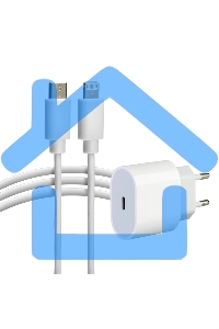 Сетевое зарядное устройство Rexant USB-C, 20Вт в комплекте с кабелем USB-C – Lightning