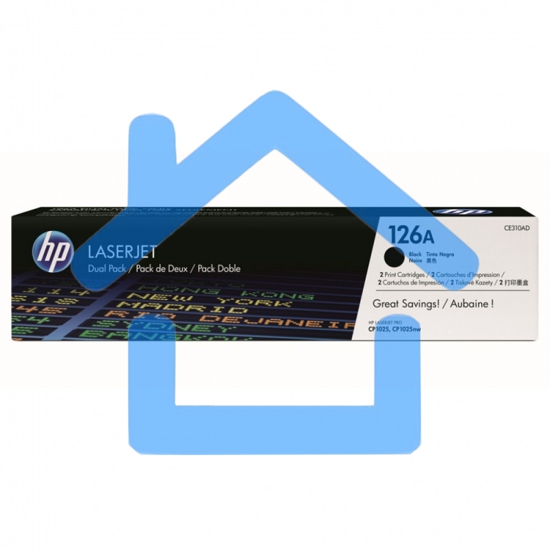 Картридж лазерный HP CE310AD черный двойная упаковка для LaserJet Pro CP102 2 х 1200 стр.