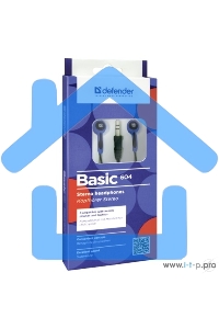 Наушники Defender Basic-604 синий кабель 1,1 м