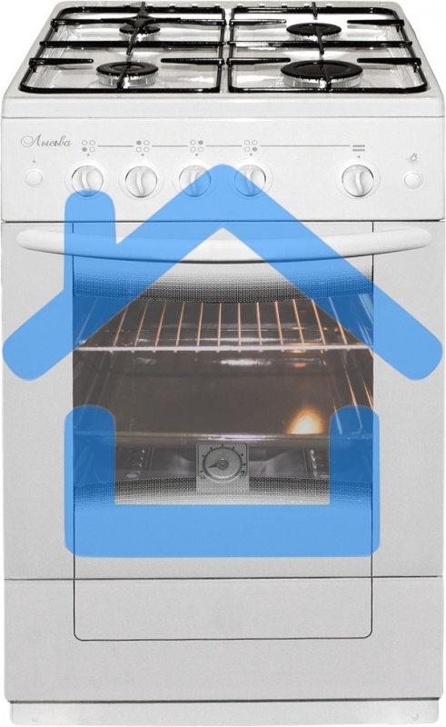 Плита газовая Лысьва ГП 400 М2С -2у белый, конфорок 4 газовых, духовка 51 л, 50 см x 84 см x 60 см (без крышки)