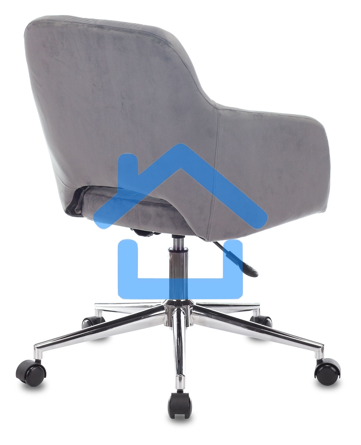 Кресло офисное Бюрократ CH-380SL серая жемчужина Italia 26, крестовина металл хром