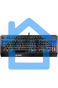 Клавиатура MSI VIGOR GK20 RU черный USB Multimedia for gamer LED (подставка для запястий)