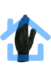 Перчатки трикотажные, акрил, черный, оверлок, Россия Сибртех