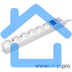 Сетевой фильтр Power Cube 1,9 м 6 розеток (белый) 16B/3,5кВт