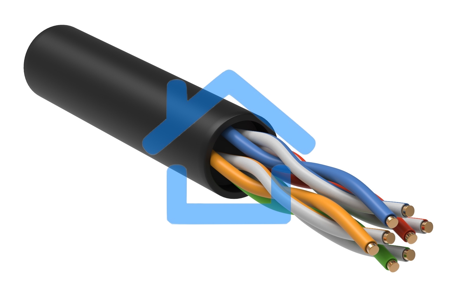 Кабель информационный ITK LC3-C5E04-139-100 кат.5е U/UTP не экранированный 4X2X24AWG LDPE внешний 100м черный