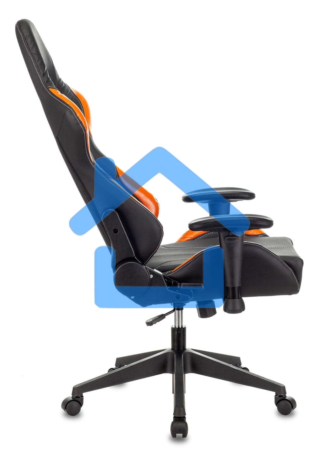 Кресло игровое Zombie VIKING 5 AERO черный/оранжевый искусственная кожа с подголов. крестовина пластик