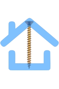 Саморез универсальный KRANZ 5х50, желтый цинк, короб (100 шт./уп.)