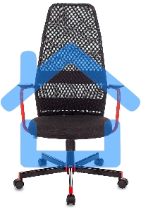 Кресло игровое Zombie ONE черный TW-01 3C11 сетка/ткань с подголов. крестовина металл