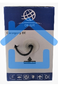 Кабель сетевой Ningbo UTP 4 пары cat5E solid 0.5мм CCA molded 305м серый outdoor