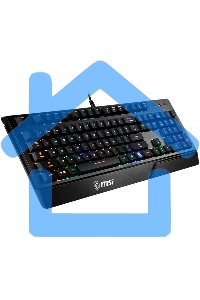 Клавиатура MSI VIGOR GK20 RU черный USB Multimedia for gamer LED (подставка для запястий)